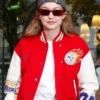 Gigi Hadid Red Letterman Varsity Jacket