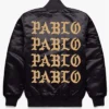 Kanye West Pablo Pop-Up Black Varsity Jacket