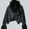 Ragnarok Killstar Black Fur Leather Jacket
