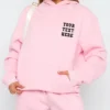 Comfortable Pullover Oversized Pink Hoodie