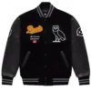 OVO Roots All Country Champions Black Letterman Jacket