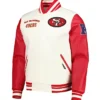 San Francisco 49ers Cream Retro Varsity Jacket