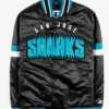 San Jose Sharks Black Letterman Varsity Jacket