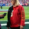 Super Bowl Donna Kelce Red and Black Jacket
