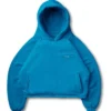 Vwoollo Double Layered Blue Puffy Hoodie