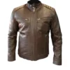 Cafe Racer Leather Brown Jacket