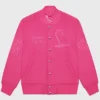 Ovo Valentine Pink Varsity Jacket