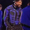 Super Bowl LVIII Blue and Black Usher Sequin Jacket