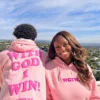 Wgiw Puff Pink Pullover Hoodie
