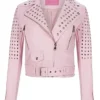 Girls5eva S02 Summer Dutkowsky Studded Pink Leather Jacket