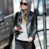 Olivia Wilde Biker Black Jacket