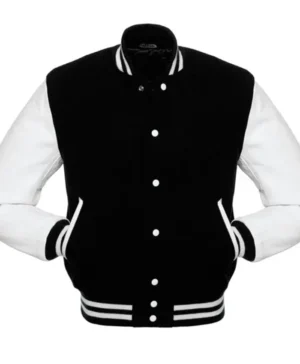 04 BBC Black and White Letterman Varsity Jacket