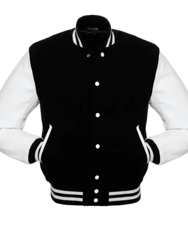 04 BBC Black and White Letterman Varsity Jacket