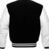 04 BBC Black and White Letterman Varsity Jacket back look