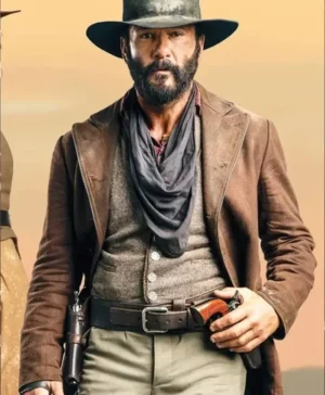 1883 Yellowstone James Dutton Brown Leather Coat