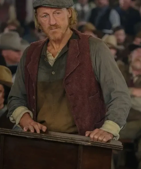 1923 TV Series Jerome Flynn Maroon Wool Vest