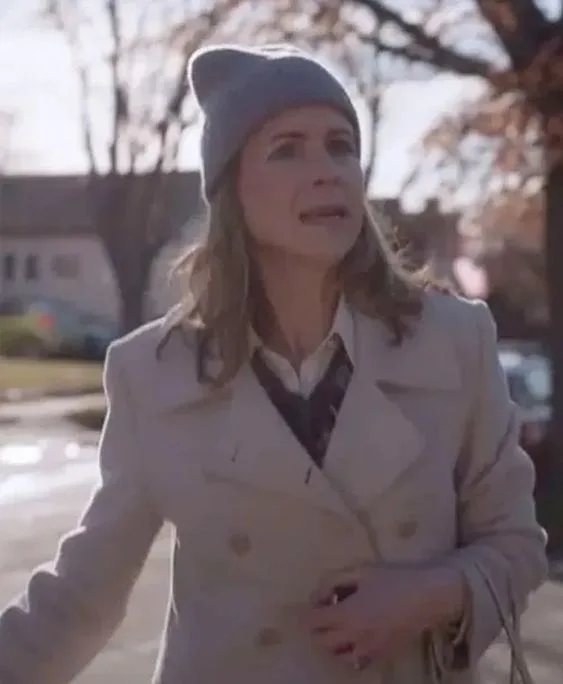 Merry Good Enough 2023 Susan Gallagher Beige Trench Coat