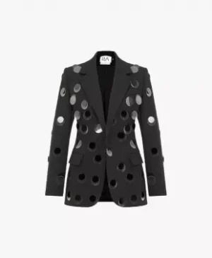 The Kelly Clarkson Show Brandy Clark Black Embellished Blazer