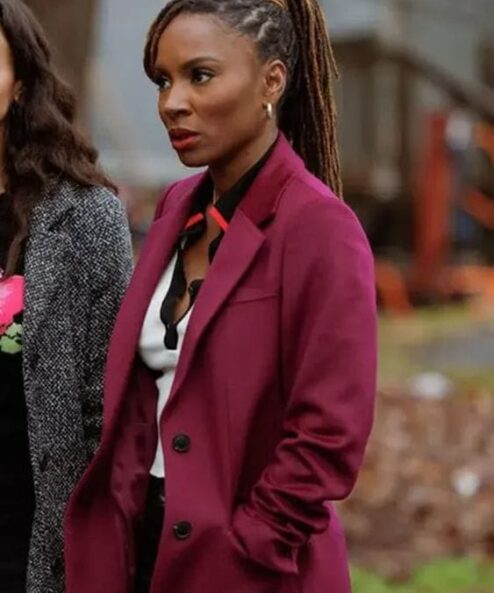 Shanola Hampton Found 2023 Pink Trench Coat