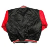 90s Harrisburg Senators Red and Black Varsity Jacket back look