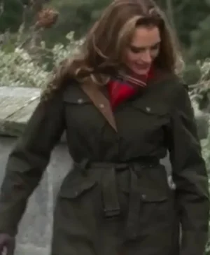 A Castle For Christmas Brooke Shields Green Cotton Jacket