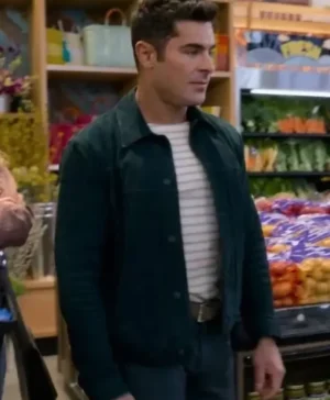A Family Affair 2024 Zac Efron Black Suede Jacket