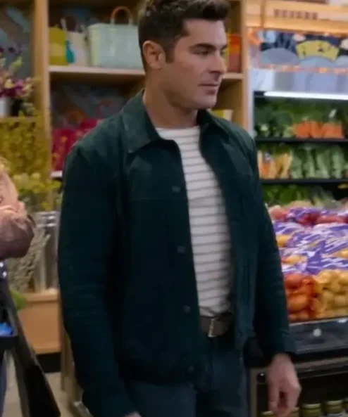 A Family Affair 2024 Zac Efron Black Suede Jacket