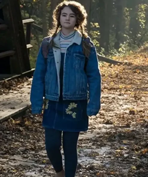 A Quiet Place Millicent Simmonds Shearling Denim Jacket