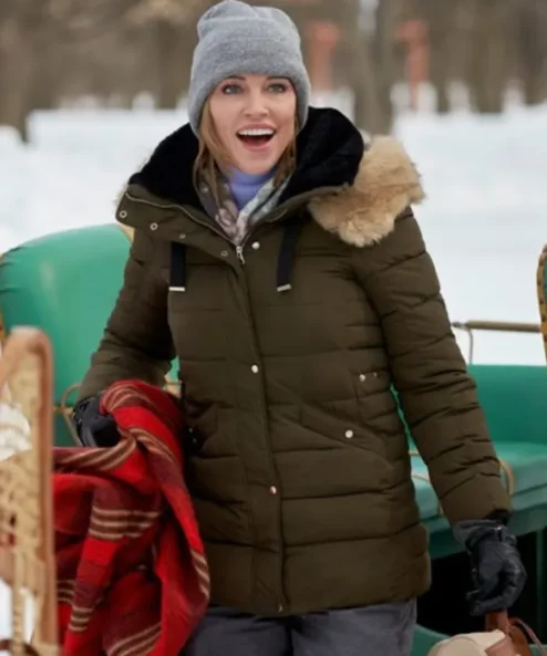 A Royal Christmas Crush Ava Jensen Olive Green Jacket