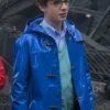 A Series Of Unfortunate Events Klaus Baudelaire Blue Hooded Leather Coat