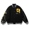 Aap Rocky Awge Smiley Kaptial Acid Black Varsity Jacket