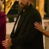 Adam Sandler Murder Mystery 2 Black Wool Coat Side
