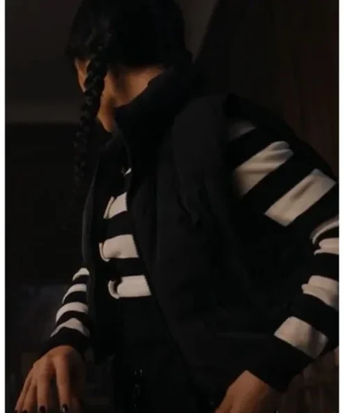 Addams Wednesday 2022 Black Puffer Vest