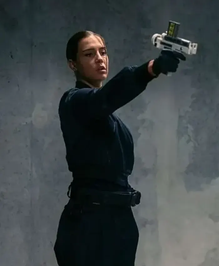 Adele Exarchopoulos Wingwomen 2023 Black Bomber Jacket