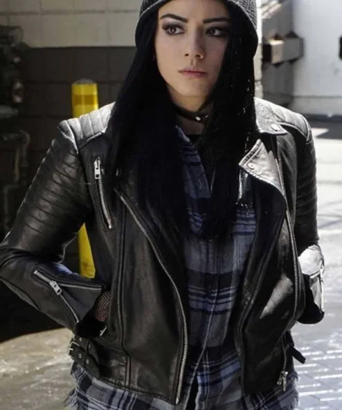 Agents of Shield Chloe Bennet Black Motorcycle Leather Jacket