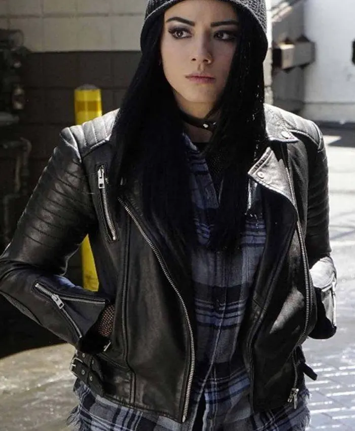Agents of Shield Chloe Bennet Black Motorcycle Leather Jacket
