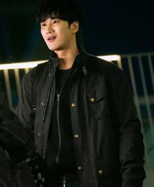 Ahn Bo Hyun My Name Black Cotton Jacket