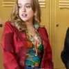 Aimee Gibbs Sex Education S02 Red Cotton Blazer