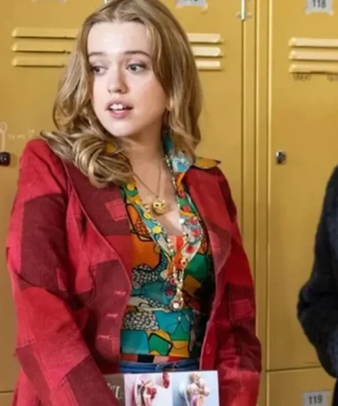 Aimee Gibbs Sex Education S02 Red Cotton Blazer