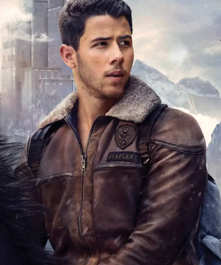 Alex Flight Jumanji The Next Level Brown Sherpa Jacket