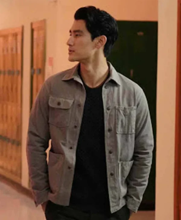 Alex Landi Walker Bret Grey Cotton Fabric Jacket