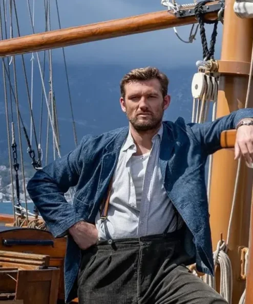 Alex Pettyfer The Ministry of Ungentlemanly Warfare Blue Jacket