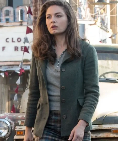 Alexa Davalos The Man In The High Castle Grey Wool Blazer Coat