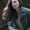 Alexa Davalos The Man In The High Castle Grey Wool Blazer Coat Side