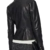 Alice Cooper Riverdale Black Real Leather Blazer Jacket back look
