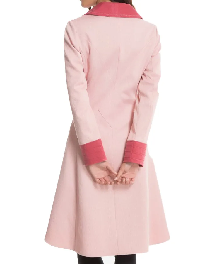 Alison Sudol Pink Long Jacket