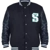 Aliyah Moore’s Michigan State University Athletics Black Letterman Jacket For Sale