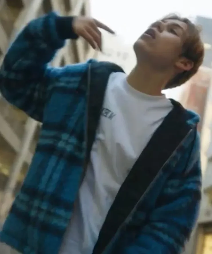 Always Do Overshirt The Kid Laroi Blue Flannel Wool Jacket