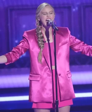 American Idol Haven Madison Pink Silk Coat
