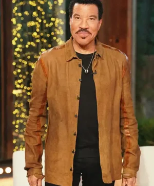 American Idol Lionel Richie Brown Classic Suede Shacket